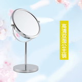 台式镜7英寸公主双面梳妆镜欧式时尚旋转镜子大号高清桌面化妆镜