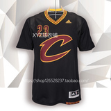 NBA骑士队23詹姆斯短袖球衣篮球服正品sw新款au新版黑色