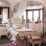 美式儿童家具女孩套房 公主卧室家具套装组合 青少年儿童床1.5米