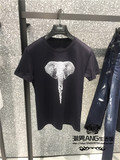 GXG男装 2016夏季商场同款 男士时尚藏青色圆领短袖T恤#62244051