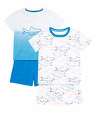 英国mothercare童装代购2016夏男童鲨鱼短袖家居服睡衣套装2套组