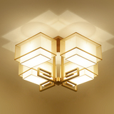 新中式吸顶灯现代客厅简约大气创意卧室LED灯饰正方形工程灯具
