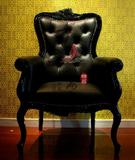 欧式真皮老虎椅新古典实木休闲椅美式单人沙发椅小户型客厅高背椅