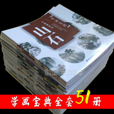 正版包邮 中国画技法 学画宝典全51册 花鸟山水动物等步骤教程