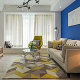 时尚现代宜家成品地毯客厅卧室沙发地毯驼黄色房间地毯定制满铺