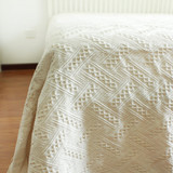 外贸沙发毯子沙发巾盖毯北欧地中海客厅纯色纯棉针织流苏沙发线毯