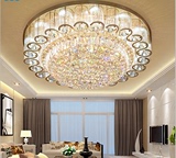 水晶灯LED客厅灯圆形吸顶灯现代欧式奢华简约卧室豪华S金灯饰