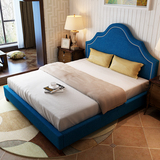 第四空间北欧布床宜家现代小户型1.5 1.8米软包床美式双人床家具