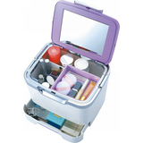 日本进口IMOTANI 家用化妆品收纳箱 大容量手提式整理收纳化妆盒
