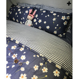 日式小清新雏菊全棉简约四件套学生宿舍床单被罩三件套床上用品