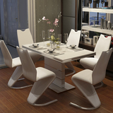 现代简约时尚餐桌椅组合6人小户型欧式餐桌长方形家用餐台西餐桌
