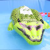 儿童宝宝充气鳄鱼水上玩具游泳池专用 1.8米鳄鱼浮排戏水玩具