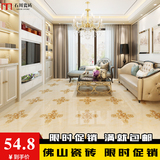 石川 抛金砖600x600 欧式客厅卧室瓷砖 高档艺术地板砖镀金抛晶砖
