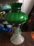 老台灯 老上海台灯 玻璃灯罩 绿色玻璃灯罩