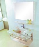 陶瓷盆钢化玻璃浴室柜洗脸盆洗手洗面盆组合卫浴洗漱盆浴室柜组合