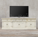 特价新古典电视柜法式外贸出口美式乡村复古家具样板房实木电视柜