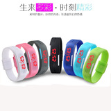 新款包邮韩国潮流时尚LED七彩炫灯手表 概念学生LED手环表