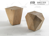 北欧 创意艺术实木凳子 设计师原木茶几 个性木墩子矮凳 边几