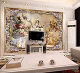 欧式人物油画电视背景墙壁画天使卧室墙纸客厅圣母3D立体壁纸墙布