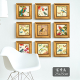 富贵鸟欧式客厅沙发背景装饰画美式餐厅挂画创意组合画玄关壁画