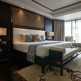 新中式样板房家具实木双人床月子中心样板间卧室酒店客栈家具定制
