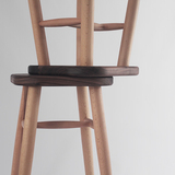 原创设计黑胡桃榉木圆凳方凳 原木实木手工榫卯家具凳子