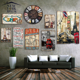 复古酒吧装饰画美式做旧木板画咖啡馆网咖餐厅服装店个性壁挂饰品