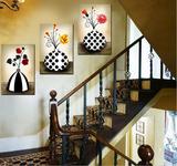 现代欧式客厅装饰画背景墙画卧室简约壁画楼梯无框画抽象餐厅挂画
