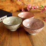 4.5英寸和风米饭碗 陶瓷碗日式外贸 创意小碎花手绘釉下彩餐具