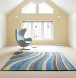 地中海欧式宜家地毯客厅茶几沙发地毯卧室床边腈纶条纹样板间地毯