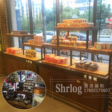 面包柜铁架蛋糕干点柜面包展示货架食品柜台餐边一体柜做旧