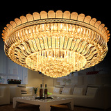 欧式水晶灯现代简约s金色圆形led吸顶灯卧室创意奢华大气客厅灯具