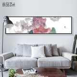 新中式禅意艺术微喷水墨装饰画沙发后背景墙上挂画客厅扣式壁画