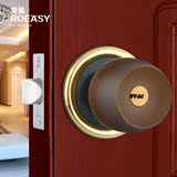 荣易 高档榉木球形锁 欧式房门锁 室内卧室球形门锁 纯铜锁芯通用