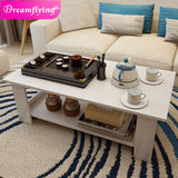 DF梦飞 简约现代茶几客厅简易茶几特价木质长方形组装小茶桌