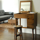 日式木制梳妆台化妆台凳卧室家具 小户型翻盖收纳柜复古 特价
