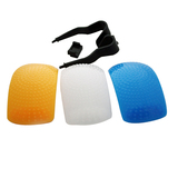 单反相机内置闪光灯柔光罩 三色罩 白黄蓝可调节柔光罩通用型
