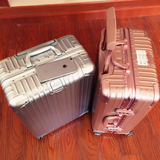 日默瓦玫瑰金铝框拉杆箱万向轮旅行箱男女行李箱密码20寸登机箱24