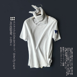 2016夏款 包邮韩版女装 W.静版纯色短袖 可爱方巾T恤WW6M-E6150