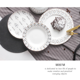 MIXIM家居 欧式现代高档骨瓷餐具套装餐盘汤盘饭碗沙拉碗汤碗盘碗