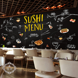 日本美食小吃店黑板壁画日式料理餐厅装修壁纸拉面寿司店背景墙纸