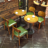 厂家简约咖啡厅桌椅组合西餐厅甜品店奶茶店桌椅北欧宜家实木餐椅