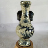 古董古玩仿古青花花鸟图案瓷器瓶古玩收藏摆件花瓶