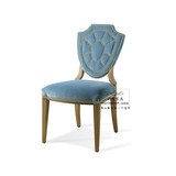 法式新古典餐厅餐椅单人绒布创意休闲椅梳妆椅书房书椅设计师家具