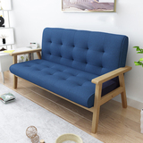 北欧沙发三人组合小户型客厅布艺休闲沙发日式单人现代实木沙发椅
