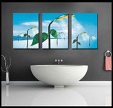 浴室壁画洗手间装饰画防水现代简约卫生间挂画抽象无框画