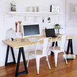 北欧简约写字桌书桌loft简易现代长方形办公桌工作台电脑桌台式桌
