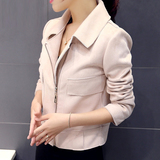 韩版秋冬装外套女短款小西装长袖气质上衣麂皮绒小香风短外套修身