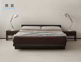 现代日式欧式纯实木床进口白橡木卧室家具环保双人床1.5米 1.8米