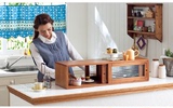 实木调料柜厨房收纳柜办公室茶水柜储物柜简约现代碗柜餐边柜木